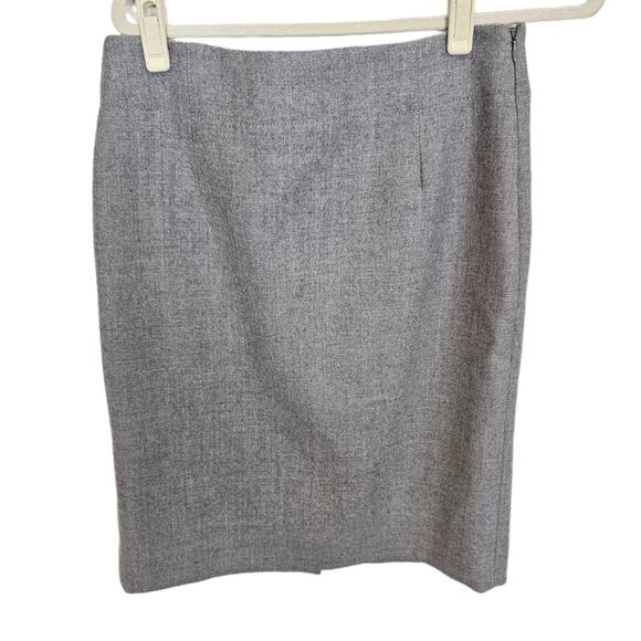 J Crew Skirt Wool Skirt Pencil Skirt Knee Length Skirt Straight Skirt 8 Gray - Picture 1 of 5